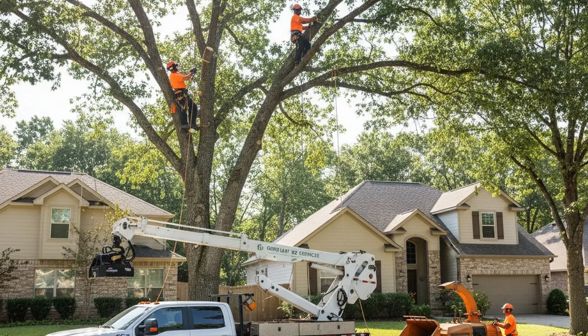 Arborist trimming Douglas fir tree in Bellevue, WA for Chop Chop Tree professional tree care service